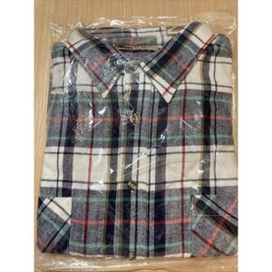 VTG New Big Mac Workwear Blue Flannel Plaid‎ Men's 3XLT With Pockets